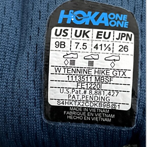 Hoka Tennine Hike GTX Shoes Moroccan Blue Saffron MBSF 1113511 Women's Size 9B - Picture 8 of 8